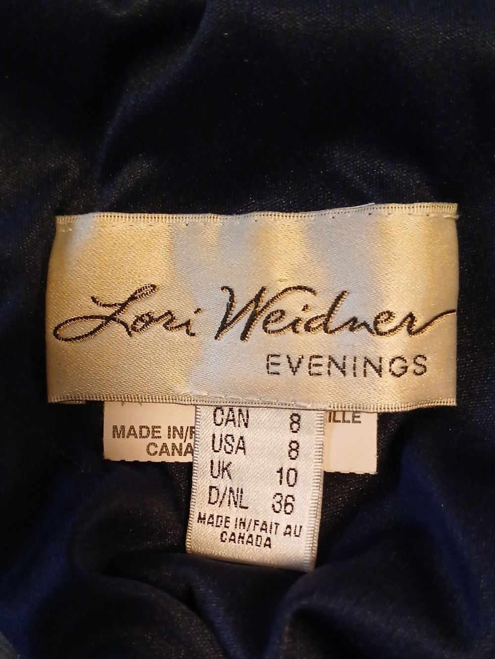 Lori Weidner Women's Navy And Silver Sparkle Evening Gown Culottes